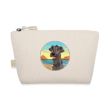 Schottischer Deerhound Hund Rasse Cartoon Kawaii Hund - Bio-Täschchen - Natur - Vorne