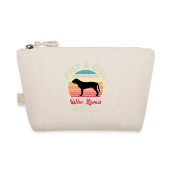 Broholmer Hundeliebhaber Silhouette Vintage Sonnenuntergang - Bio-Täschchen - Natur - Vorne