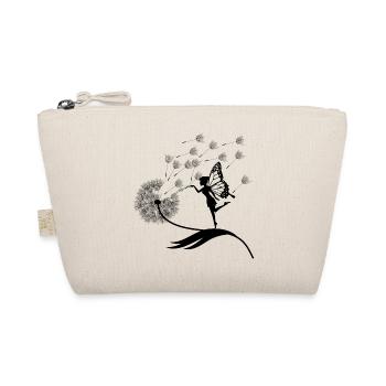 Butterfly Design Pustula Meadow Hearts Fairies - Organic Pouch - nature - Front