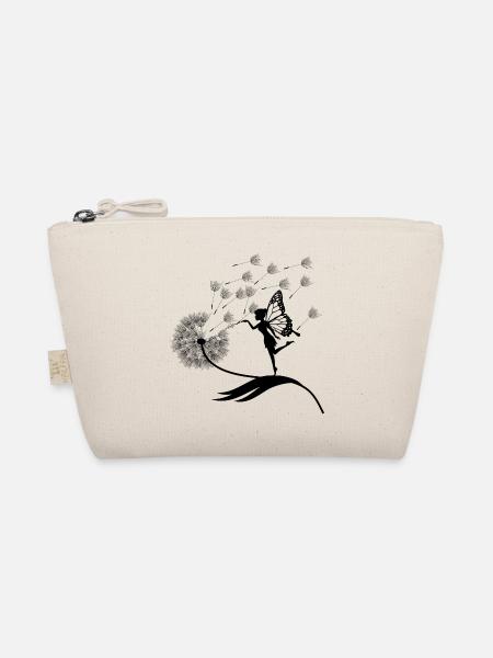 Schmetterlingdesign Pusteblumen Wiese Herzen Feen - Bio-Täschchen - Natur