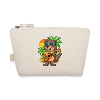 Lustige Biber Cartoon Sommer Strand Sonnenbrille - Bio-Täschchen - Natur - Vorne