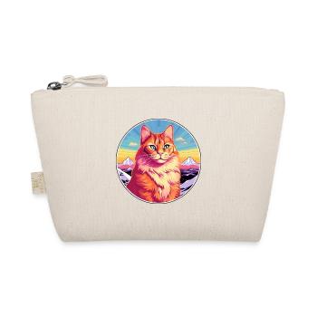 Ingwer Langhaar Katze Bunte Karikatur Aquarell il - Bio-Täschchen - Natur - Vorne