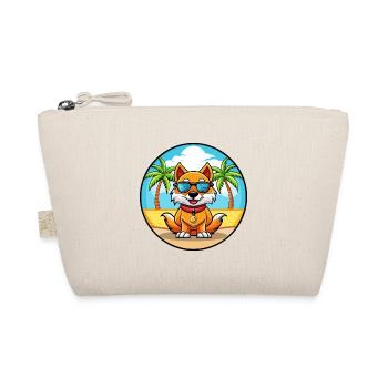 Chinesische kaiserliche Hunderasse Cartoon Sonnenbrille Strand - Bio-Täschchen - Natur - Vorne
