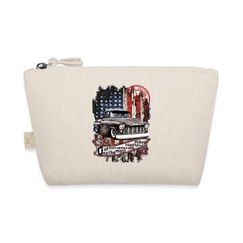 Vintager Pickup mit US-Flagge - Bio-Täschchen - Natur - Vorne