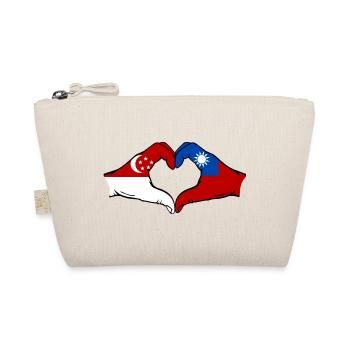Singapour Taïwan mains forme de coeur - Trousse biologique - nature - Devant