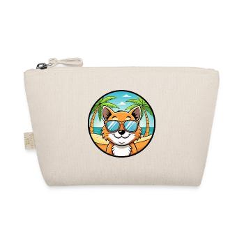 Bambino Cat Breed Cartoon Sunglasses Beach - Organic Pouch - nature - Front