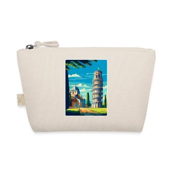 Pisa Italien Vintage Reiseplakat Souvenir Souvenir - Bio-Täschchen - Natur - Vorne