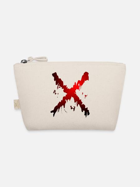 X Desing red black - Organic Pouch - nature