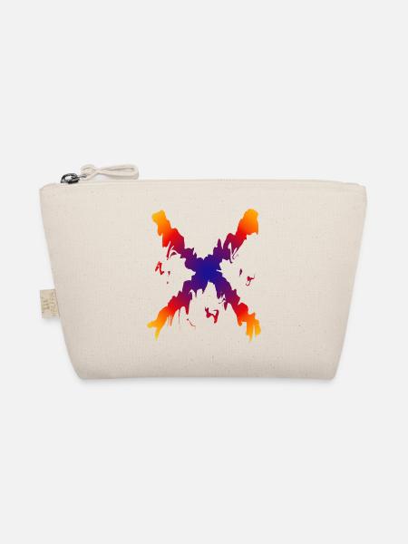 Rainbow X Color Flow Pattern - Organic Pouch - nature