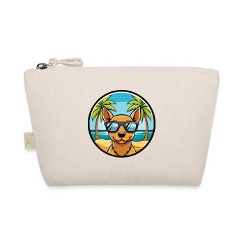 Peruanische haarlose Hunderasse Cartoon Sonnenbrille Strand - Bio-Täschchen - Natur - Vorne