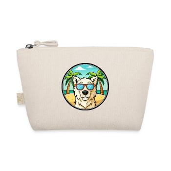 Hungarian Kuvasz Dog Breed Cartoon Sunglass Beach - Organic Pouch - nature - Front