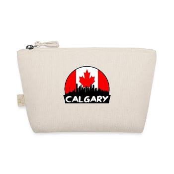 Calgary Kanada Flagge Skyline Silhouette Reisen - Bio-Täschchen - Natur - Vorne