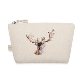 Hirsch Antler Stag Geweih - Bio-Täschchen - Natur - Vorne
