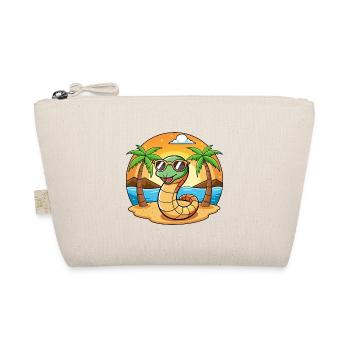 Schlange Lustige Cartoon Sommer Strand Sonnenbrille - Bio-Täschchen - Natur - Vorne