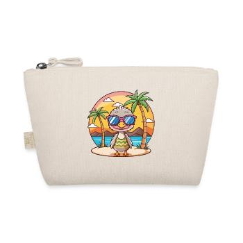 Strauß lustige Cartoon Sommer Strand Sonnenbrille - Bio-Täschchen - Natur - Vorne