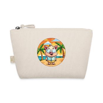 Cochon Drôle Dessin Animé Plage De Plage Lunettes - Trousse biologique - nature - Devant