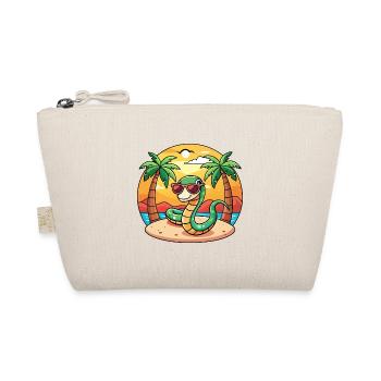 Schlange Lustige Cartoon Sommer Strand Sonnenbrille - Bio-Täschchen - Natur - Vorne