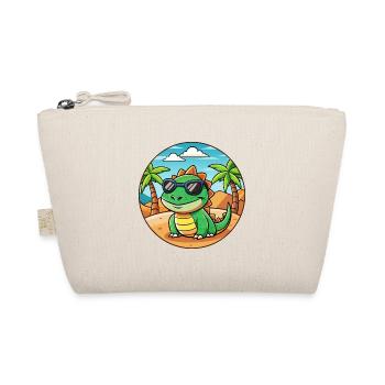 Lizard Lustige Cartoon Sommer Strand Sonnenbrille - Bio-Täschchen - Natur - Vorne