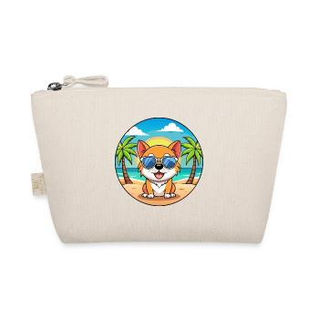 Dog Funny Cartoon Summer Beach Sunglasses - Organic Pouch - nature - Front