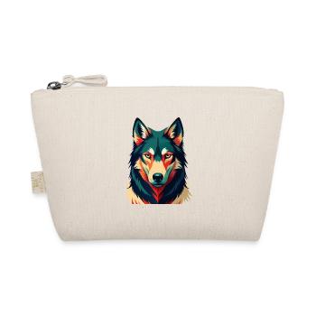 Wolf Cartoon Figur Buntes Haustier Tier - Bio-Täschchen - Natur - Vorne