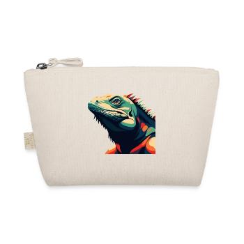 Leguan Cartoon Figur Buntes Haustier Tier - Bio-Täschchen - Natur - Vorne