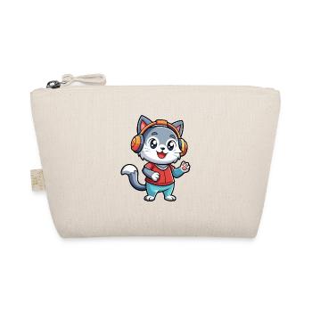 Chat Drôle Dessin Animé Personnage Casque Musique - Trousse biologique - nature - Devant