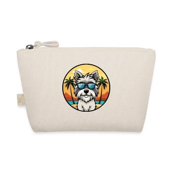 Skye Terrier Hunderasse Cartoon Sonnenbrille Strand - Bio-Täschchen - Natur - Vorne
