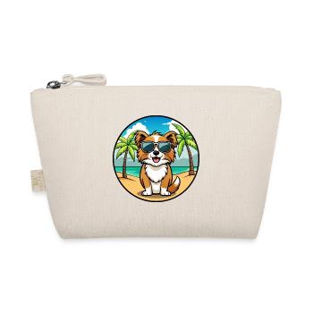 Tibetischer Spaniel Hund Rasse Cartoon Sonnenbrille Strand - Bio-Täschchen - Natur - Vorne
