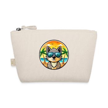 Schipperke Hunderasse Cartoon Sonnenbrille Strand - Bio-Täschchen - Natur - Vorne