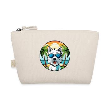 Westie Hunderasse Cartoon Sonnenbrille Strand - Bio-Täschchen - Natur - Vorne
