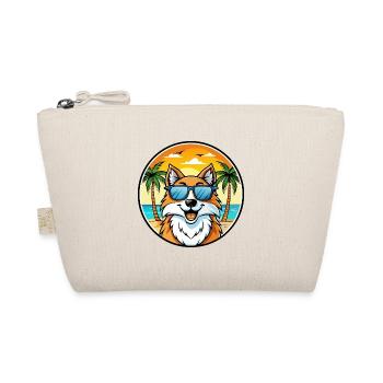 Scotch Collie Dog Breed Cartoon Sunglasses Beach - Organic Pouch - nature - Front