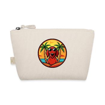 Redbone Coonhound Hunderasse Cartoon Sonnenbrille Strand - Bio-Täschchen - Natur - Vorne
