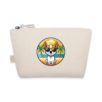 Rat Terrier Hund Rasse Cartoon Sonnenbrille Strand - Bio-Täschchen - Natur - Vorne