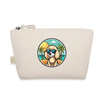 Pudel Hund Rasse Cartoon Sonnenbrille Strand - Bio-Täschchen - Natur - Vorne