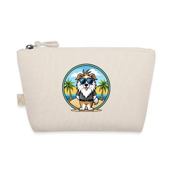 Picardie Schäferhund Rasse Cartoon Sonnenbrille Strand - Bio-Täschchen - Natur - Vorne