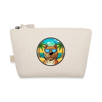 Perro De Presa Canario Hunderasse Cartoon Strand - Bio-Täschchen - Natur - Vorne