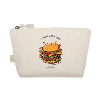 i love u and burger - Bio-Täschchen - Natur - Vorne
