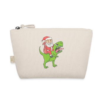 Weihnachten Dinosaurier Ugly Christmas Effekt - Bio-Täschchen - Natur - Vorne