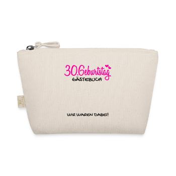 30 Geburtstag Gästebuch Deko Geschenk - Bio-Täschchen - Natur - Vorne