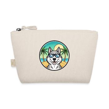 Nördliche Inuit Hunderasse Cartoon Sonnenbrille Strand - Bio-Täschchen - Natur - Vorne