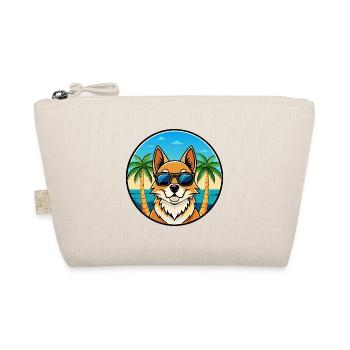Nordic Spitz Hunderasse Cartoon Sonnenbrille Strand - Bio-Täschchen - Natur - Vorne