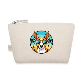 Ibizan Hound Hund Rasse Cartoon Sonnenbrille Strand - Bio-Täschchen - Natur - Vorne