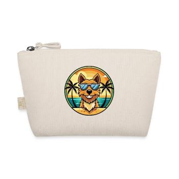 Jagdterrier Hunderasse Cartoon Sonnenbrille Strand - Bio-Täschchen - Natur - Vorne