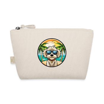 Maltipoo Hunderasse Cartoon Sonnenbrille Strand - Bio-Täschchen - Natur - Vorne