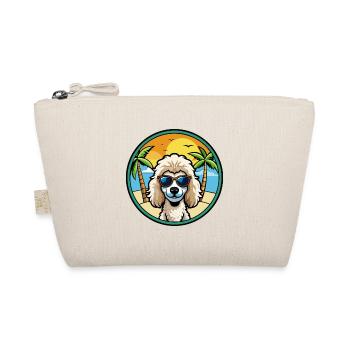 Miniaturpudel Hunderasse Cartoon Sonnenbrille Strand - Bio-Täschchen - Natur - Vorne