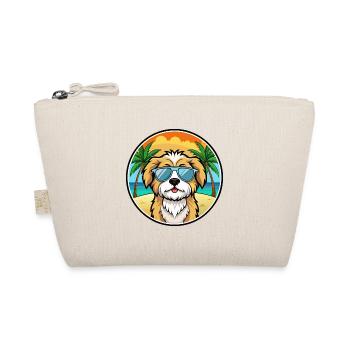 Lhasa Apso Hunderasse Cartoon Sonnenbrille Strand - Bio-Täschchen - Natur - Vorne