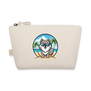 Keeshond Hunderasse Cartoon Sonnenbrille Strand - Bio-Täschchen - Natur - Vorne