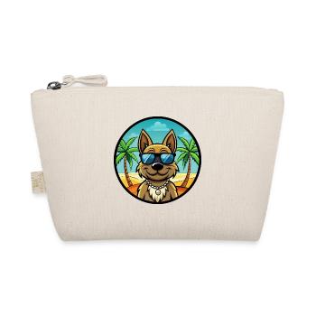 Karst Schäferhund Hunderasse Cartoon Sonnenbrille Strand - Bio-Täschchen - Natur - Vorne