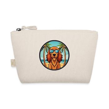Irish Setter Hund Rasse Cartoon Sonnenbrille Strand - Bio-Täschchen - Natur - Vorne