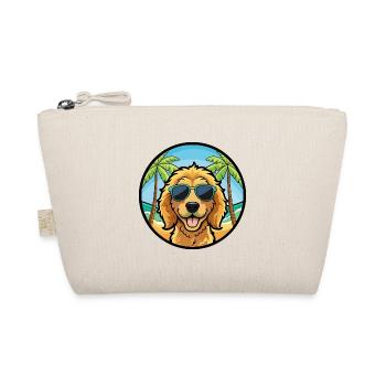 Goldendoodle Dog Breed Cartoon Sunglasses Beach - Organic Pouch - nature - Front